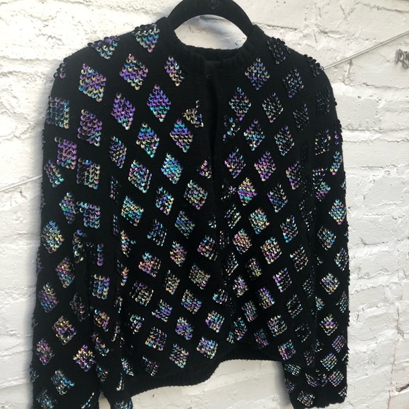 Fab 80s Sequin Cardigan 💎 - Picture 2 of 5